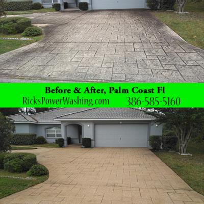 Power Washing Paver Driveway